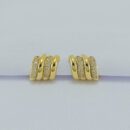 Brinco 4 fios curvado detalhe cravejado