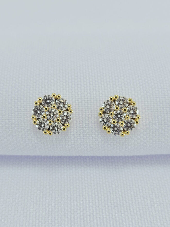 Brinco círculo carvejado detalhado