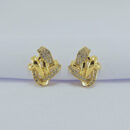 Brinco  fios entrelaçado detalhe cravejado