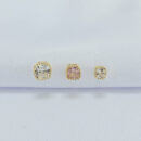 Trio de brincos quadrado com borda detalhada