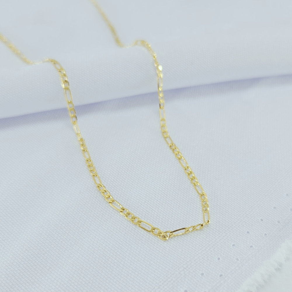 Corrente masculina elo figaro minimalista