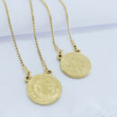 Escapulário metalha São Bento dourada