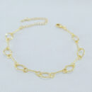 Pulseira elos ovais e caninho detalhado