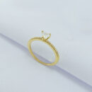 Anel pedra cristal formato coração