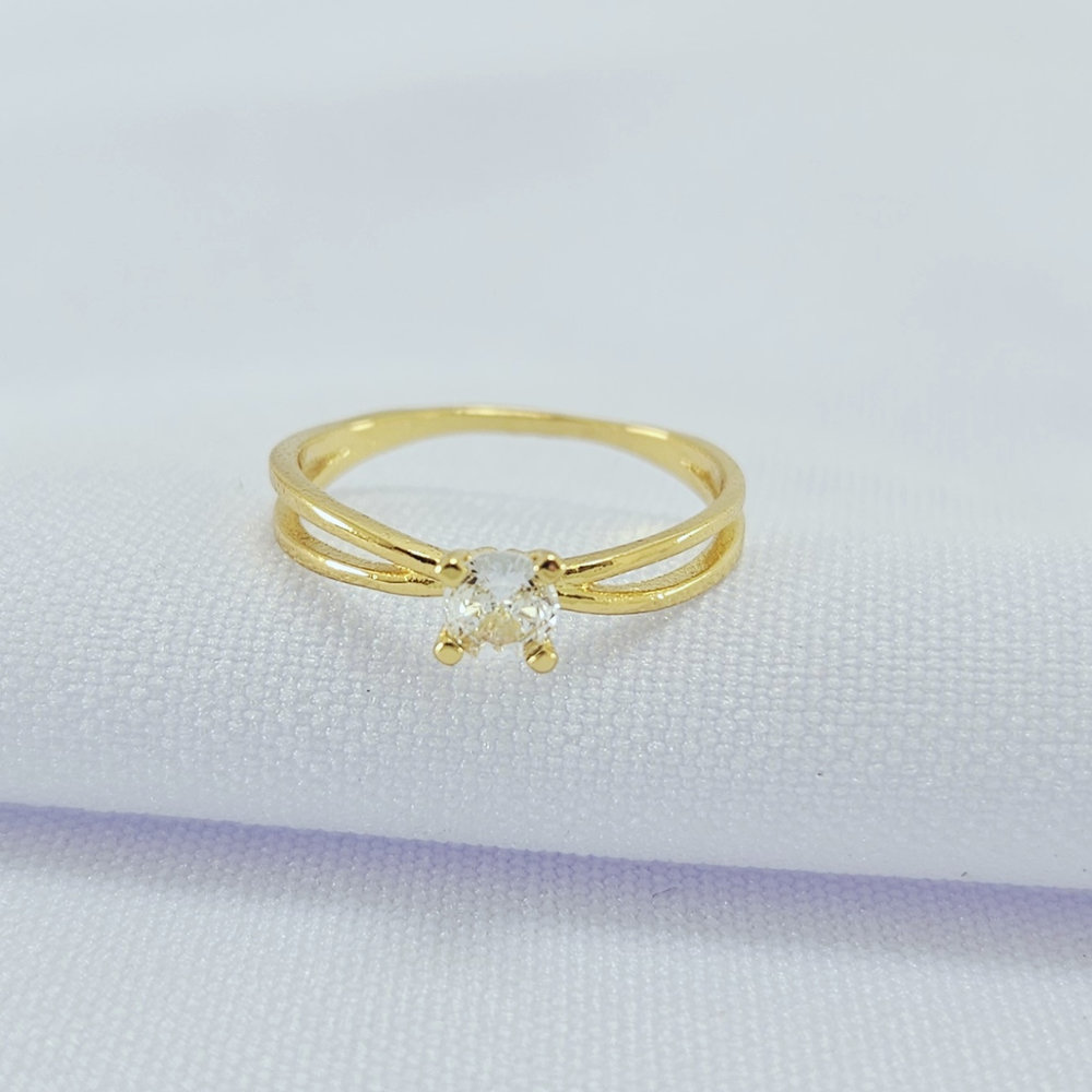 Anel pedra cristal detalhe vazado - Imagem 2