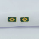 Brinco bandeira do Brasil retangular