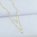 Gargantilha dupla pingente coração