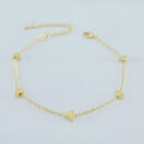 Pulseira detalhe corações lisos