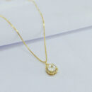 Gargantilha quadrado cristal cravejado