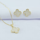 Conjunto trevo esmaltado