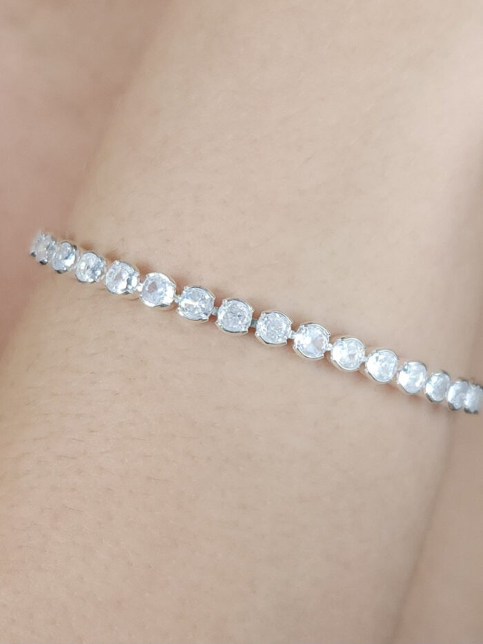 Pulseira riviera pedras cristal