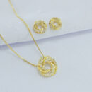 Conjunto fios entrelaçados detalhe cravejado