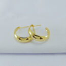 Argola boleada dourada