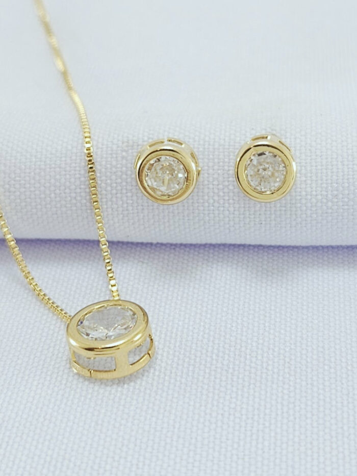 Conjunto círculo com ponto de luz