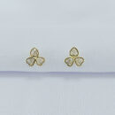 Brinco trevo formato corações