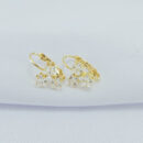 Brinco argola estrelas cristais