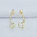 Brinco ear cuff cravejado detalhe cristal