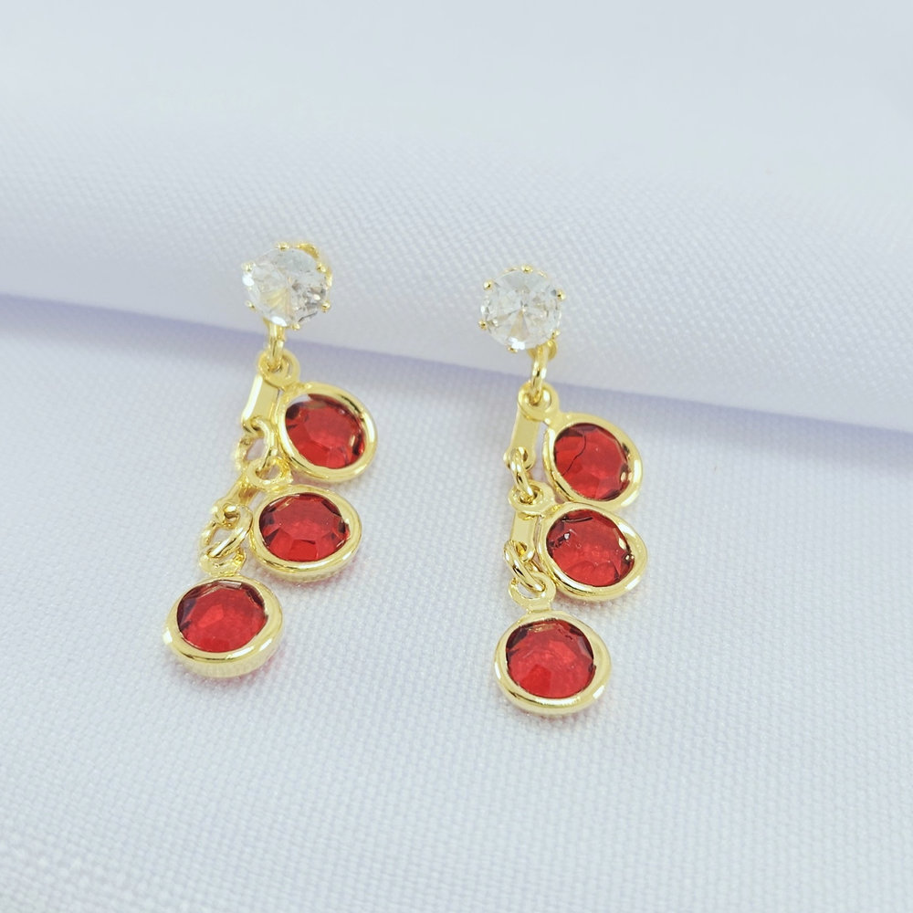 Brinco ponto de luz com cristais pêndulos - Imagem 3