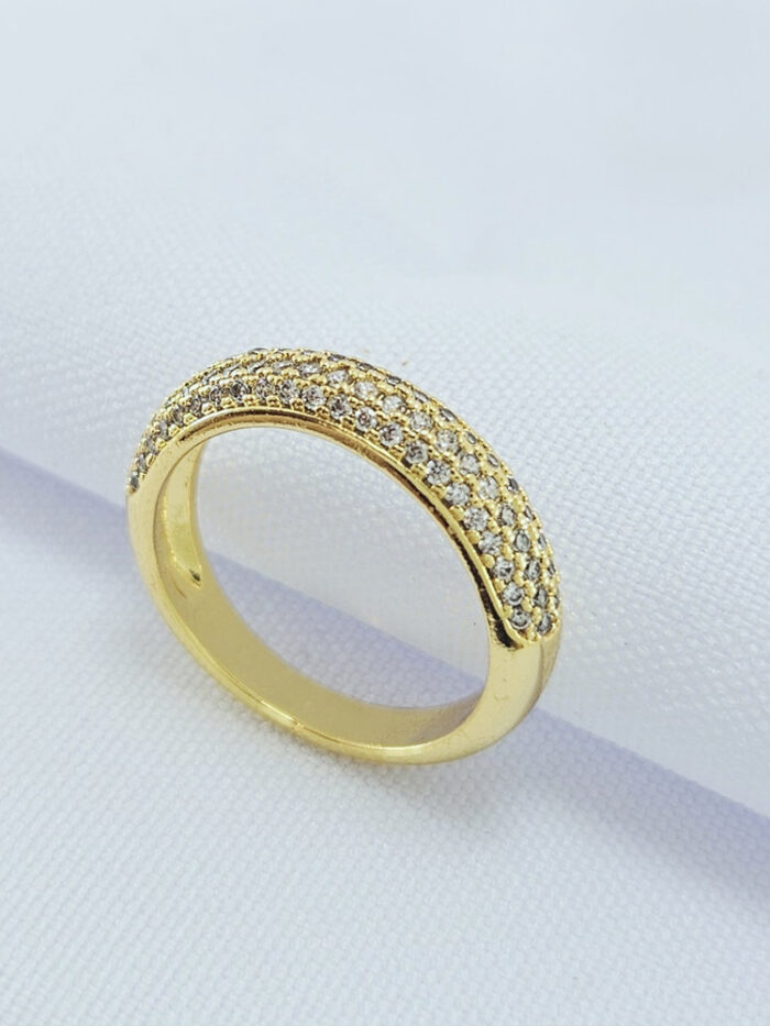 Anel aparador bananinha cravejado