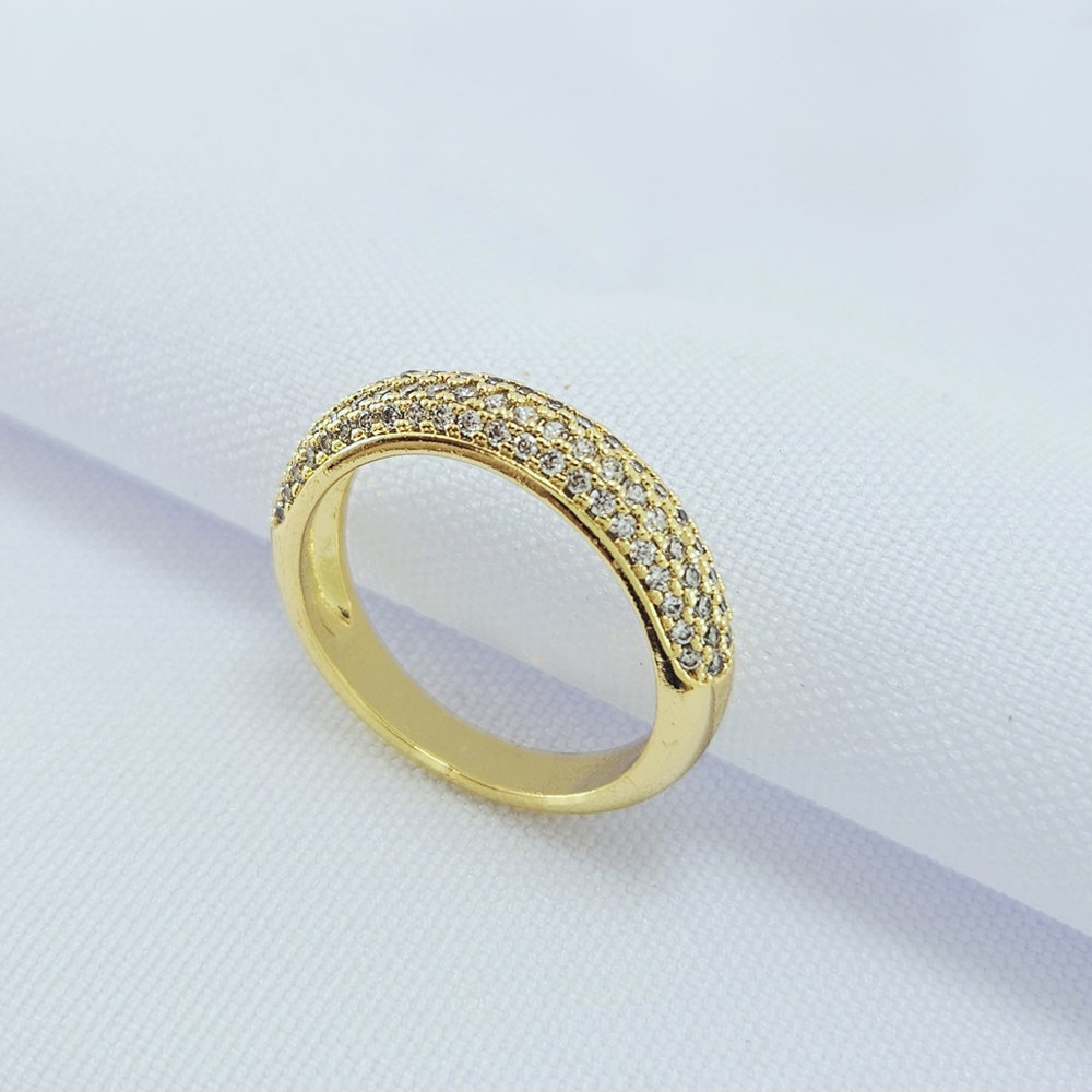 Anel aparador bananinha cravejado