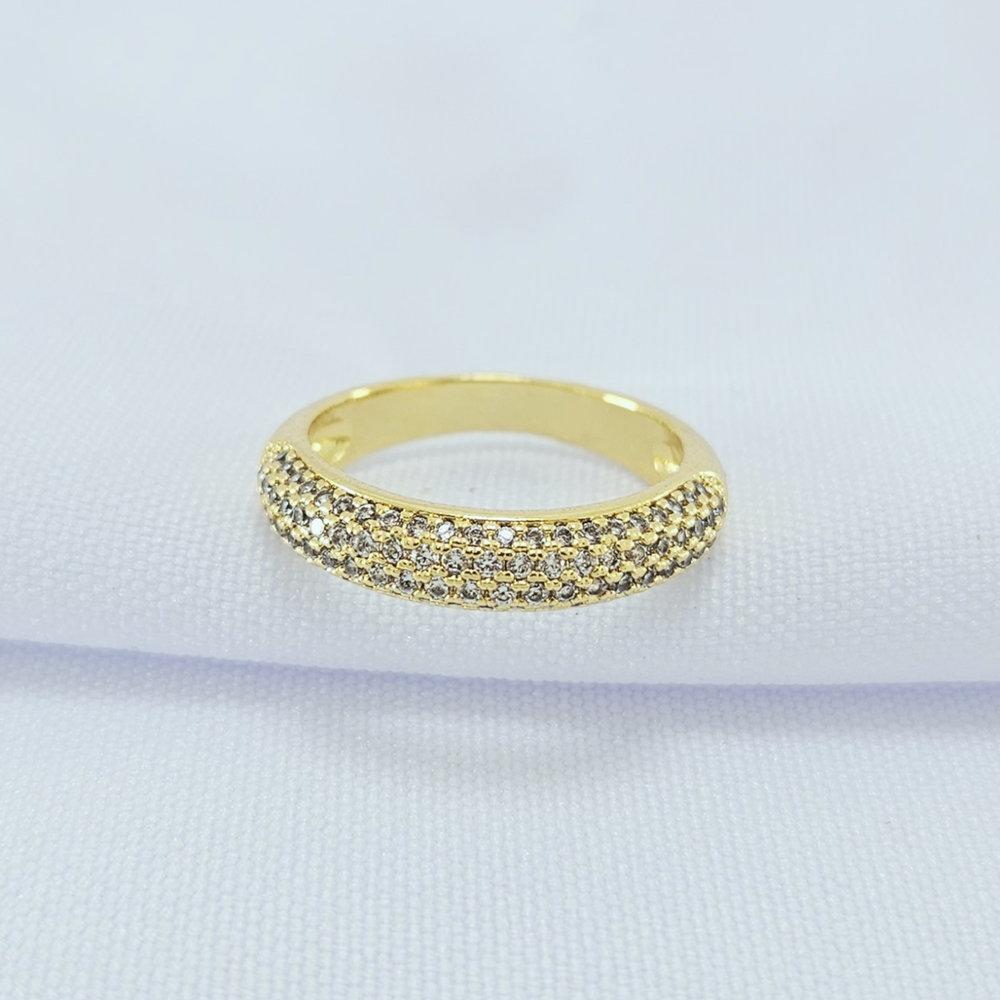 Anel aparador bananinha cravejado - Imagem 2