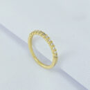 Anel pedras cristais quadrado