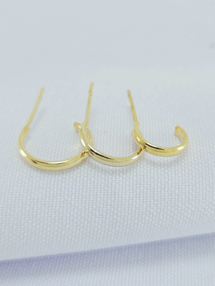 Trio de argolas lisas