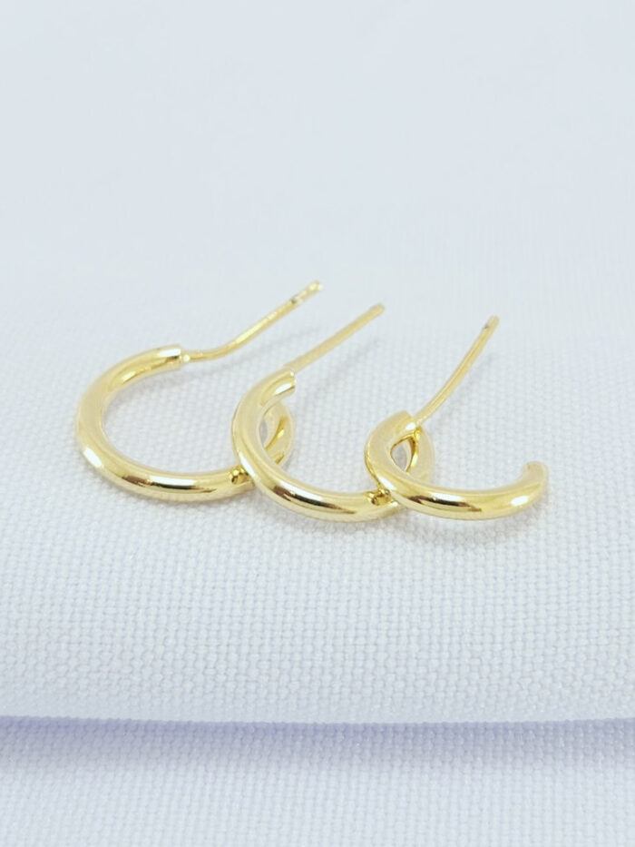 Trio de argolas lisas