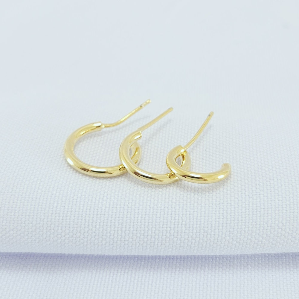 Trio de argolas lisas