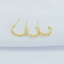 Argola trio de brincos elo trançado