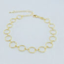 Pulseira elos circulares detalhados