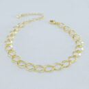 Pulseira elos ovais chapeados