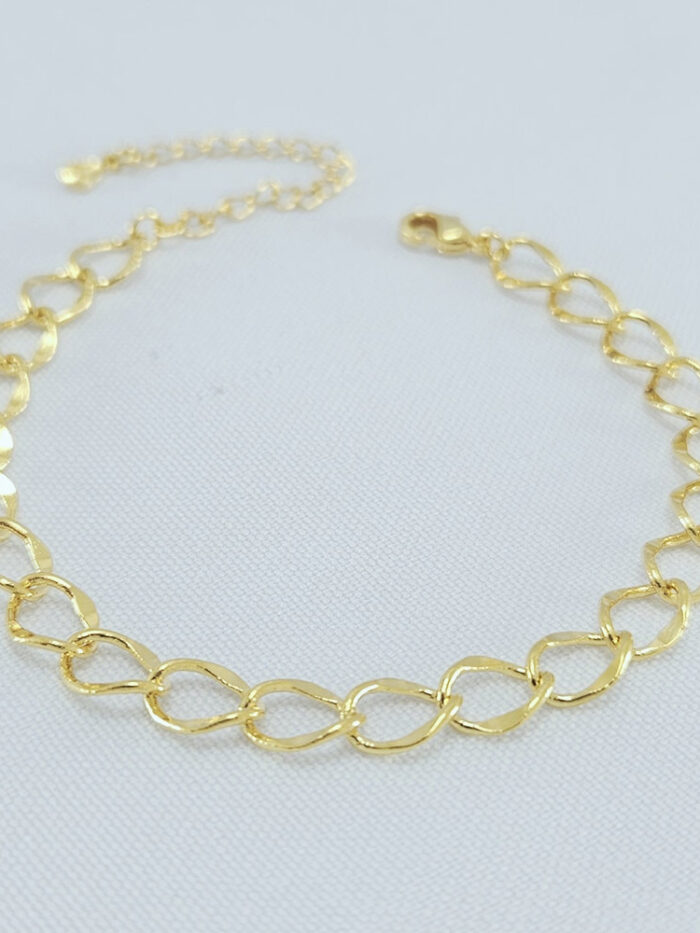 Pulseira elos ovais chapeados