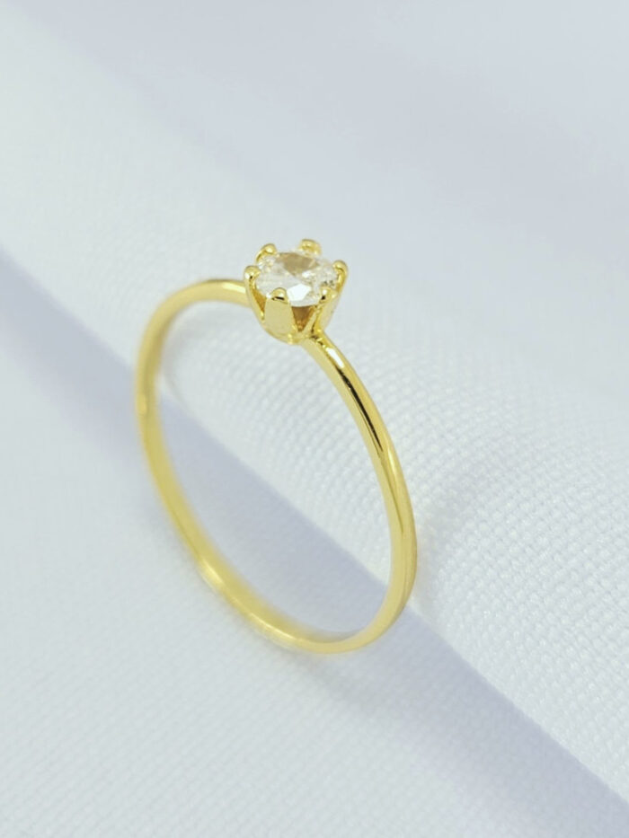 anel ponto de luz cristal