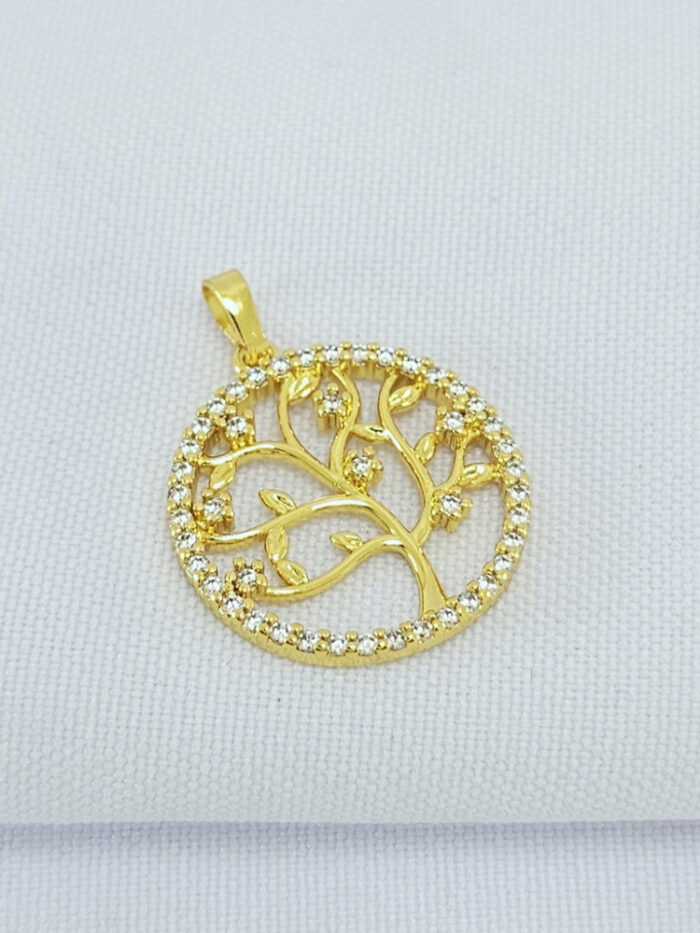 Pingente árvore da vida detalhe cravejado