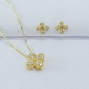 conjunto flor cravejada