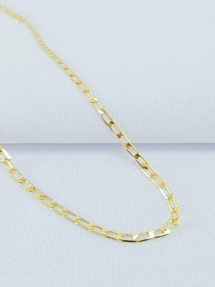 Corrente masculina elo cartier chapeado