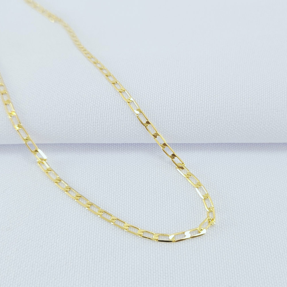 Corrente masculina elo cartier chapeado