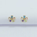 Brinco infantil flor pétalas colorida