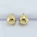 Brinco argola boleado chapeado