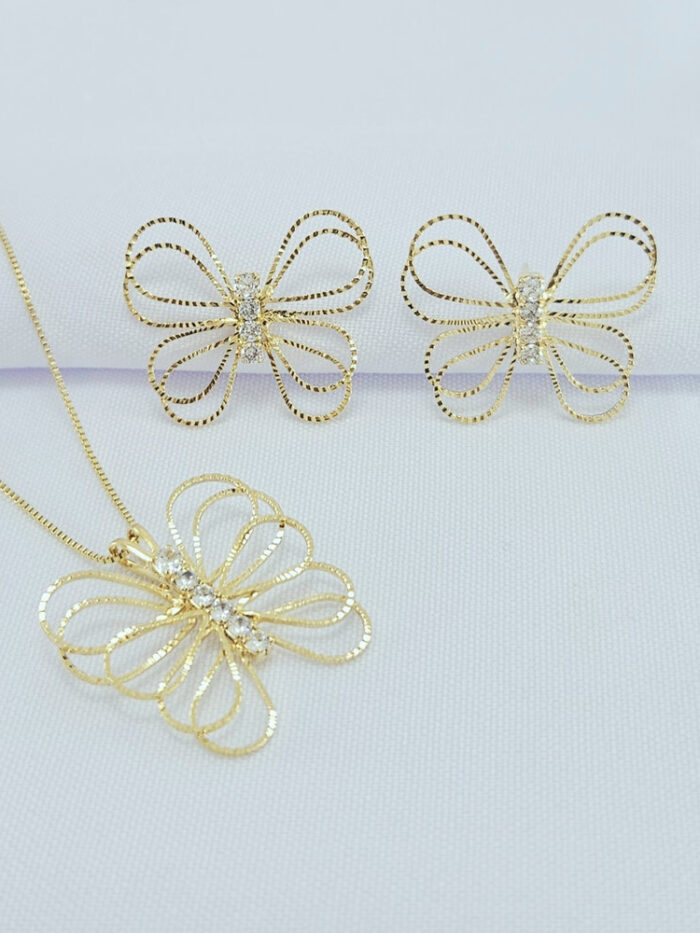 Conjunto modelo borboleta detalhado