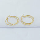 Brinco argola duplo liso