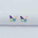 Brinco infantil borboleta colorida