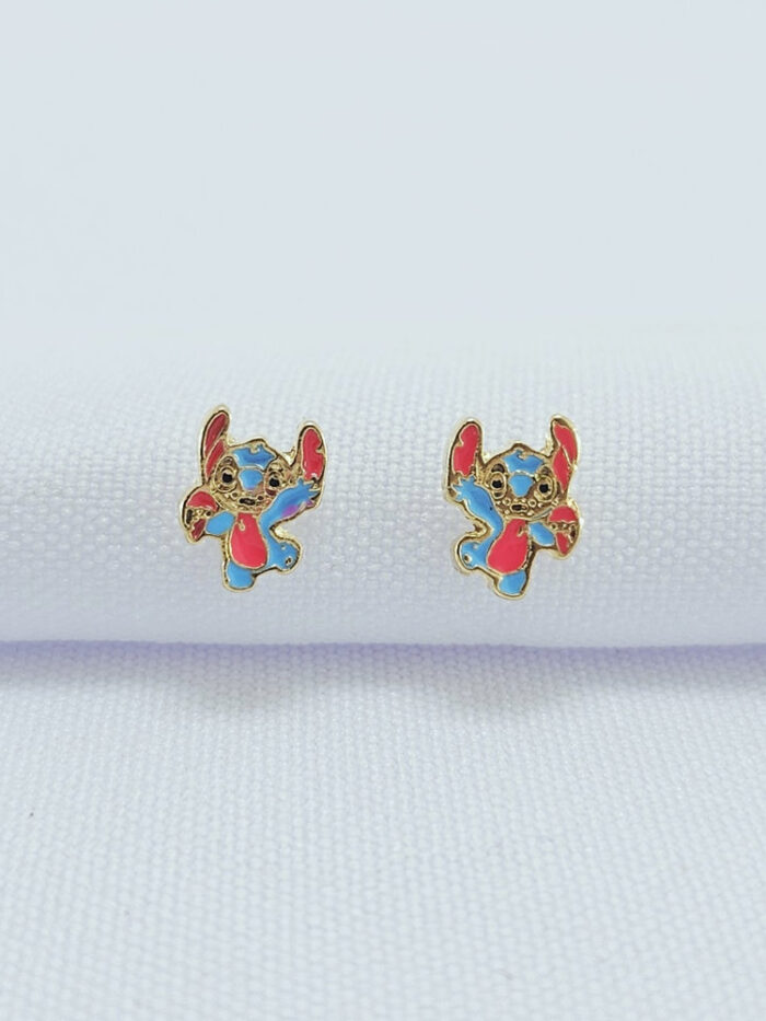 Brinco infantil Stitch azul e rosa