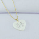 Gargantilha pingente coração 2 meninos