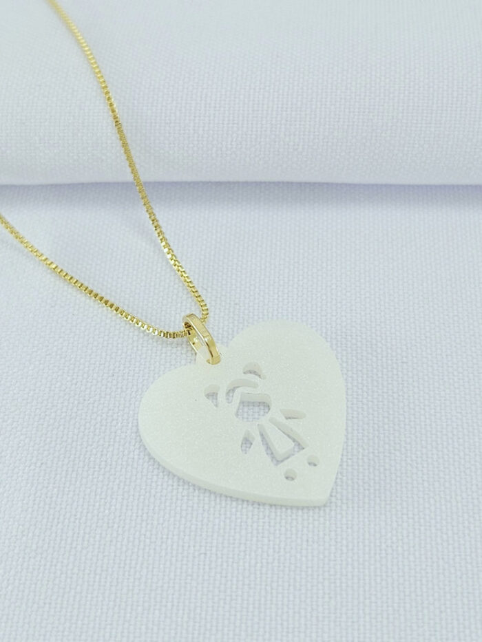 Gargantilha pingente coração 1 menina