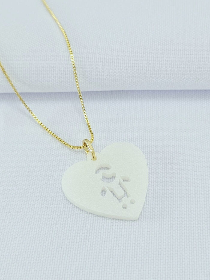 Gargantilha pingente coração 1 menino