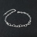 Pulseira elos corações detalhados