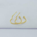 Brinco formato coração detalhe ponto de luz