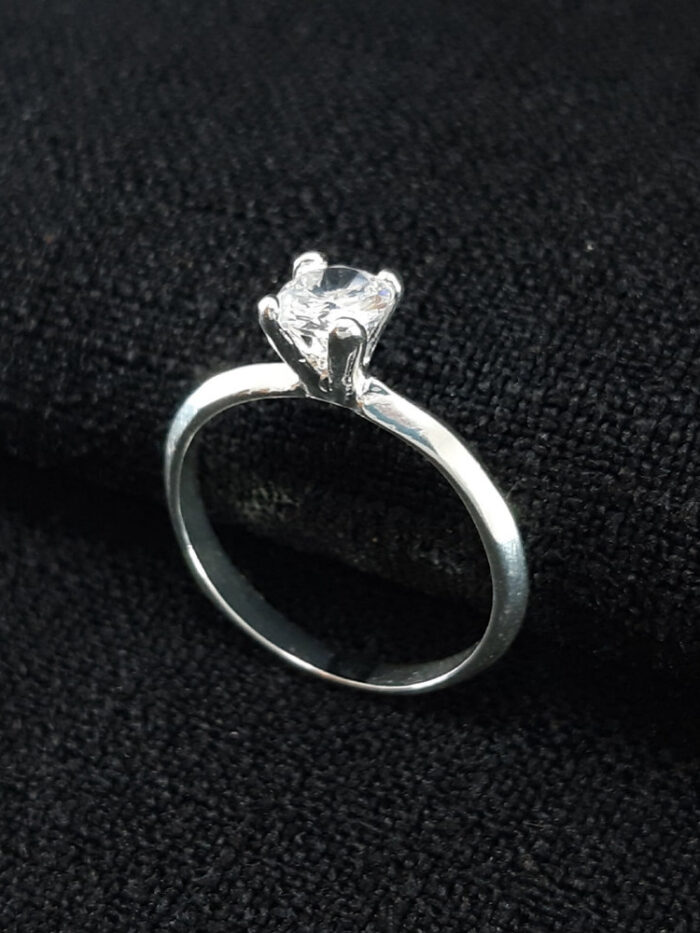 Anel pedra cristal minimalista